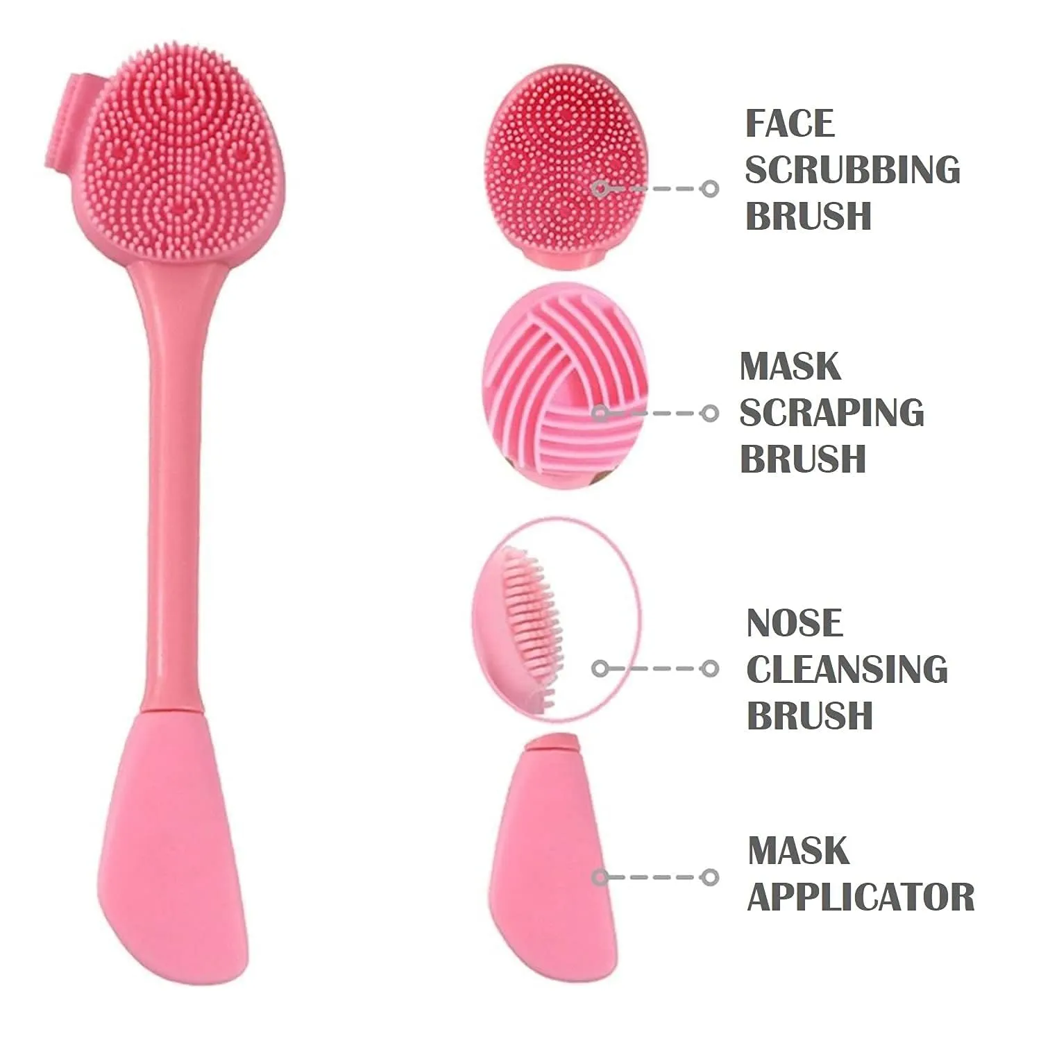 2 in 1 multipurpose silicone face cleansing brush for applying face pack Pore Cleansing