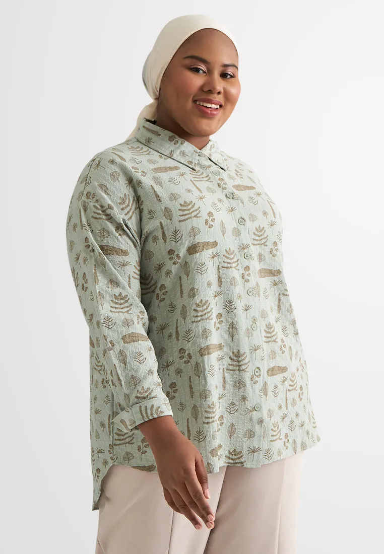 Abigail Linen Blend Printed Shirt