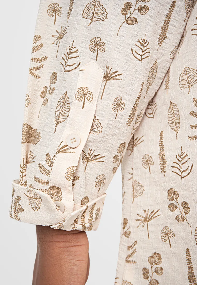 Abigail Linen Blend Printed Shirt