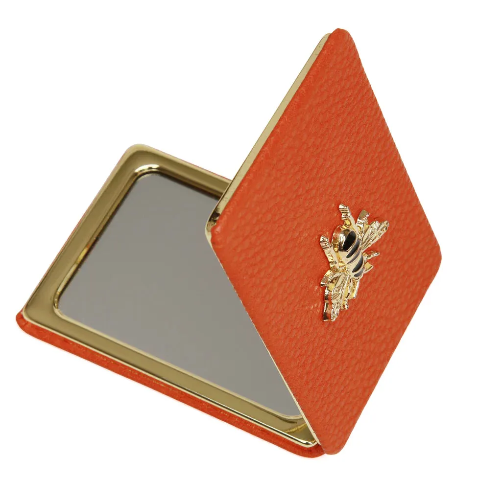 Alice Wheeler Oblong Compact Mirror Orange