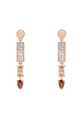 Amalfi Baguette Drop Earrings Rosegold