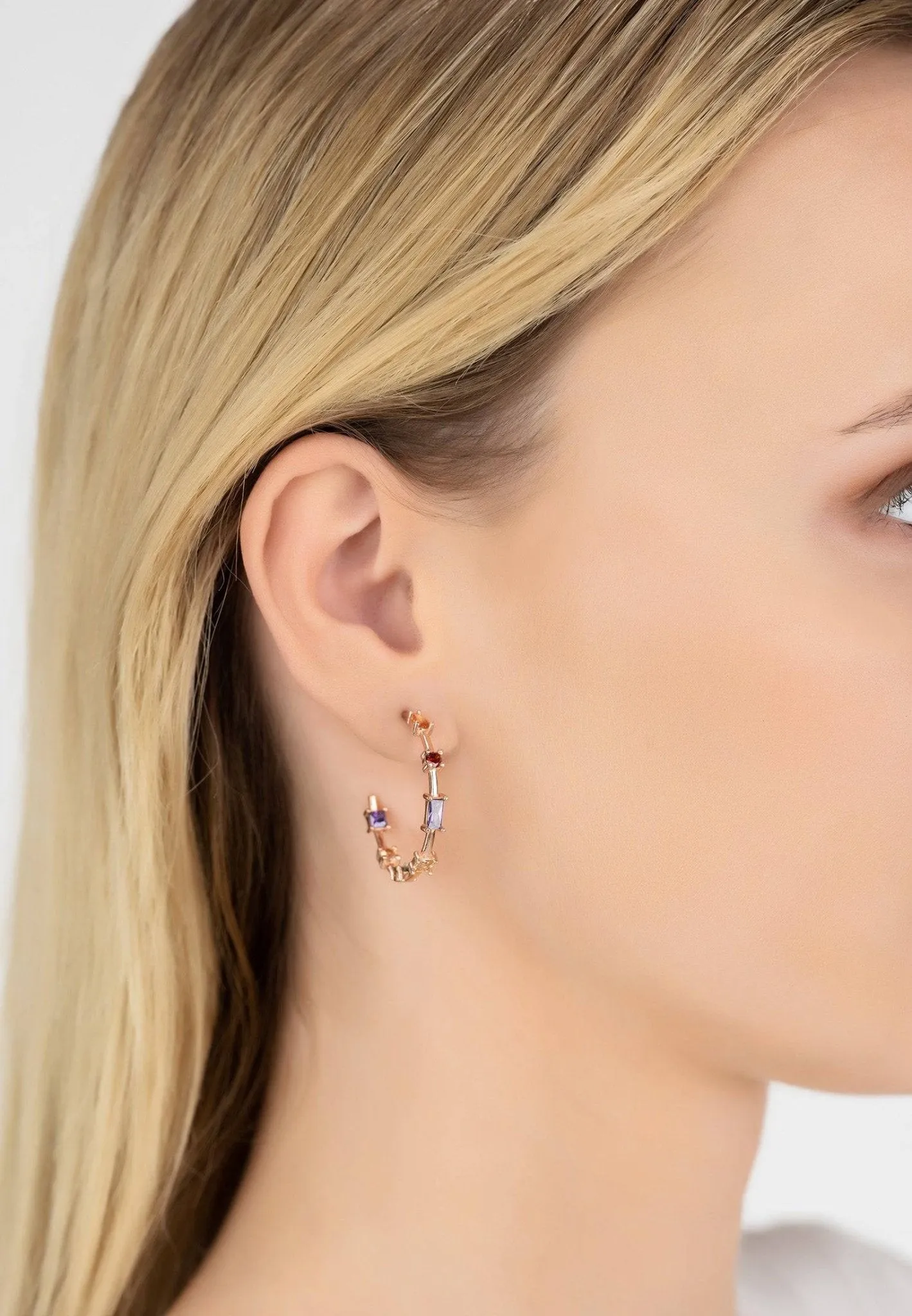 Amalfi Hoop Earrings Rosegold