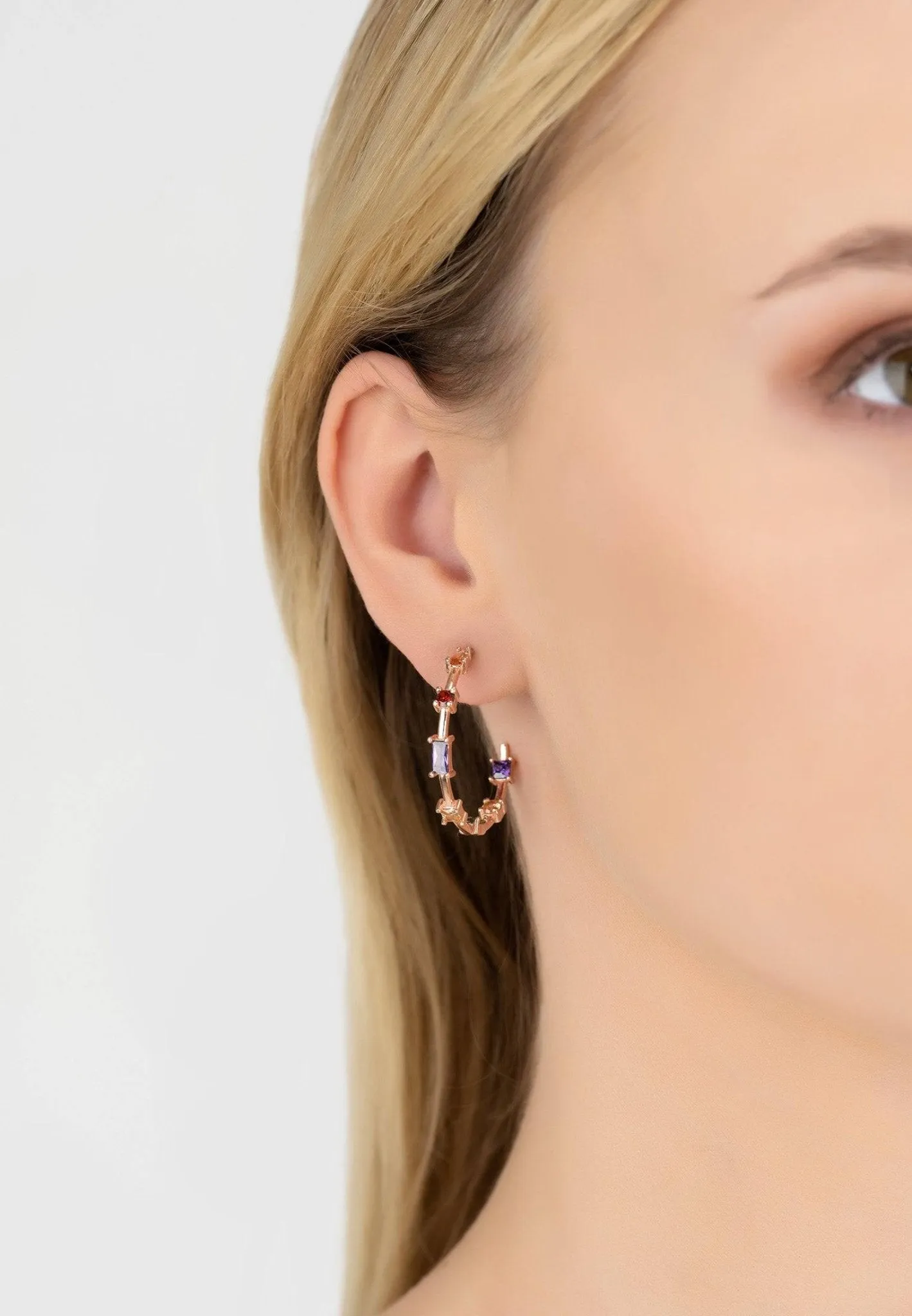 Amalfi Hoop Earrings Rosegold