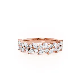 ARAYA - Lab Diamond Marquise Statement Eternity 18k Rose Gold