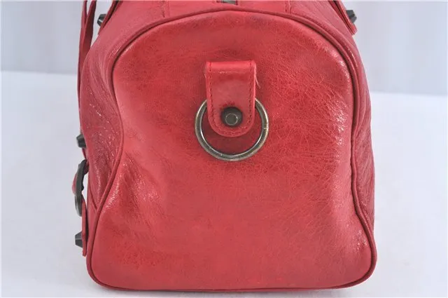 Auth BALENCIAGA Classic Twiggy 2Way Shoulder Hand Bag Leather 128523 Red 3835C