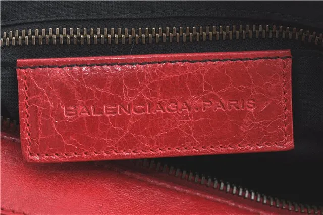 Auth BALENCIAGA Classic Twiggy 2Way Shoulder Hand Bag Leather 128523 Red 3835C