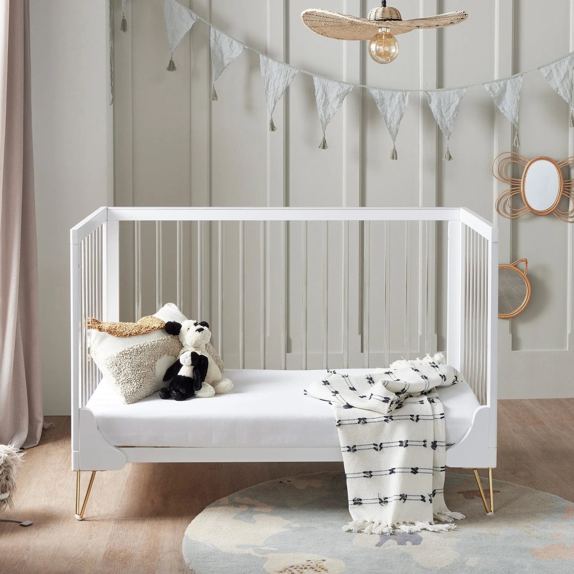 Babymore Kimi Cot Bed - Acrylic