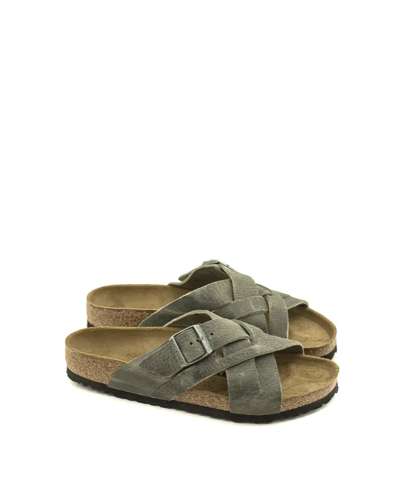 Birkenstock — Lugano Nubuck - Faded Khaki Regular Width