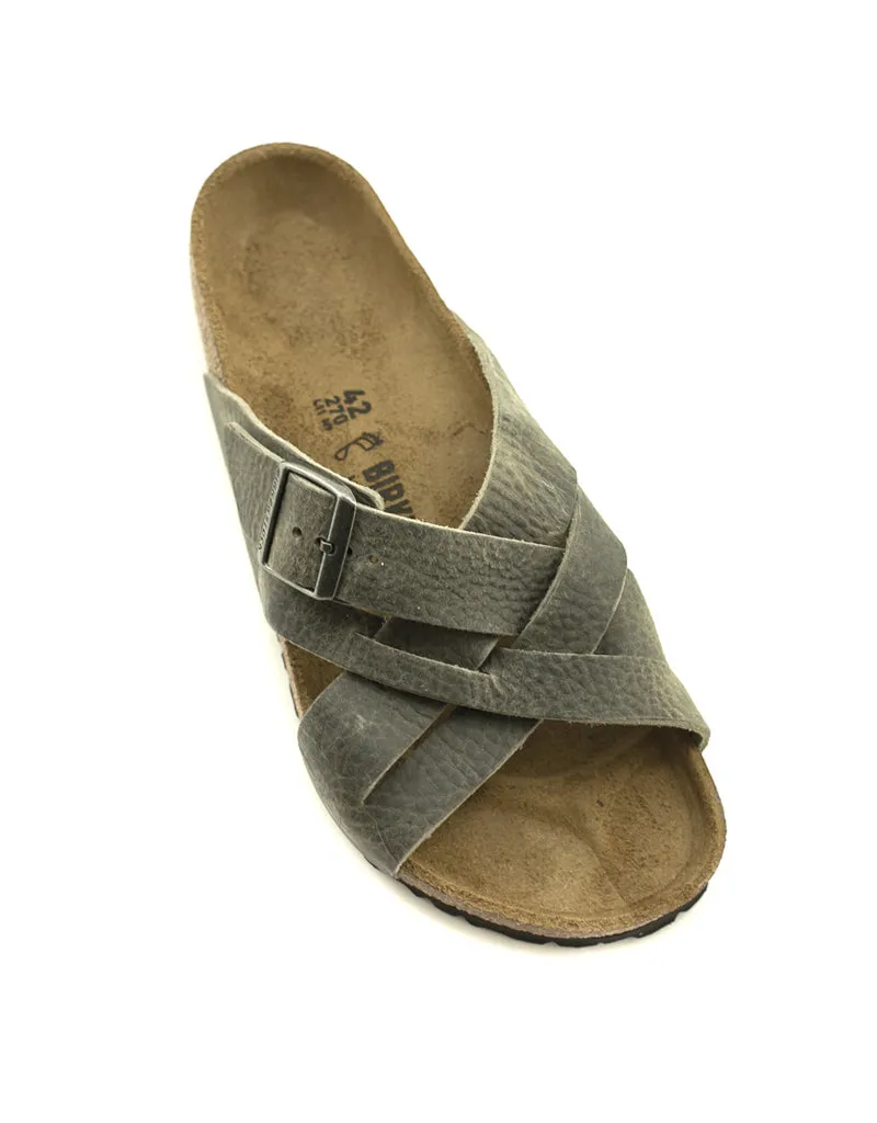 Birkenstock — Lugano Nubuck - Faded Khaki Regular Width