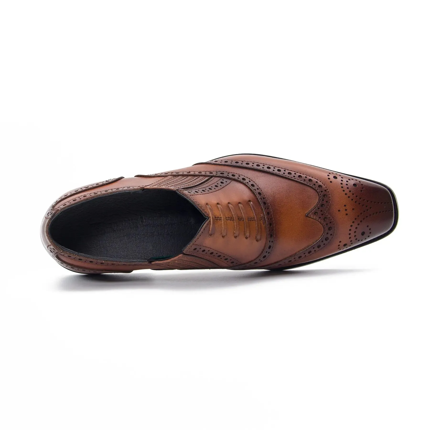 Brown wingtip dress shoes