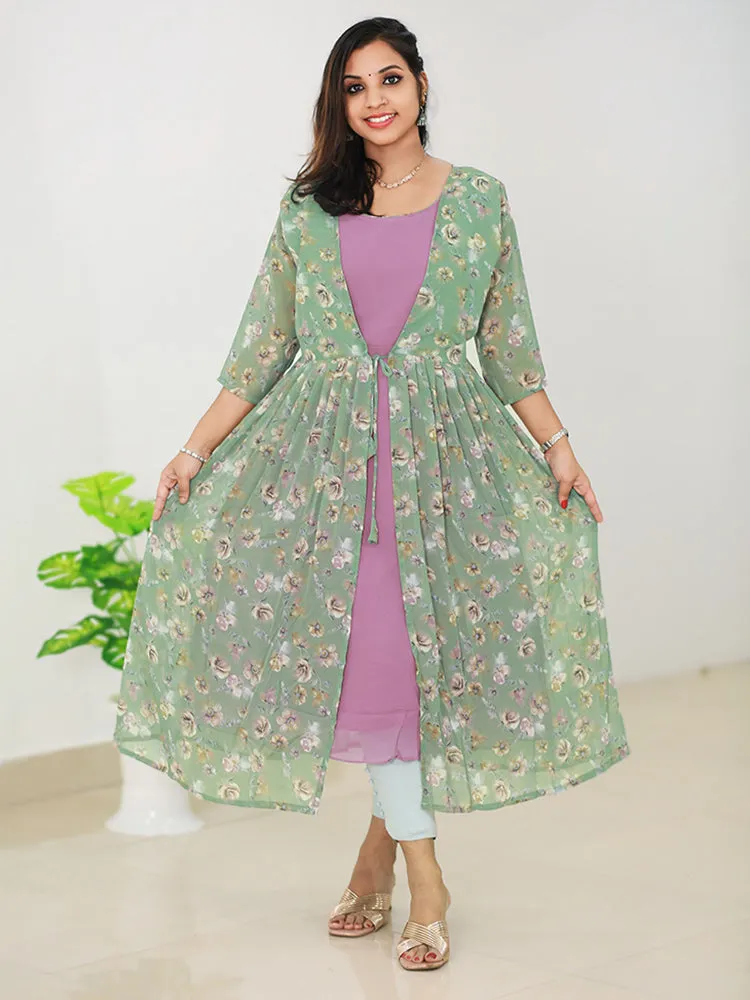 Butterfly Dreams: Chiffon Feeding Top Covercoat - Only ₹579