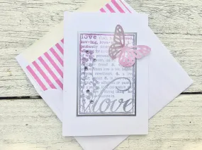 Butterfly Love Note Card