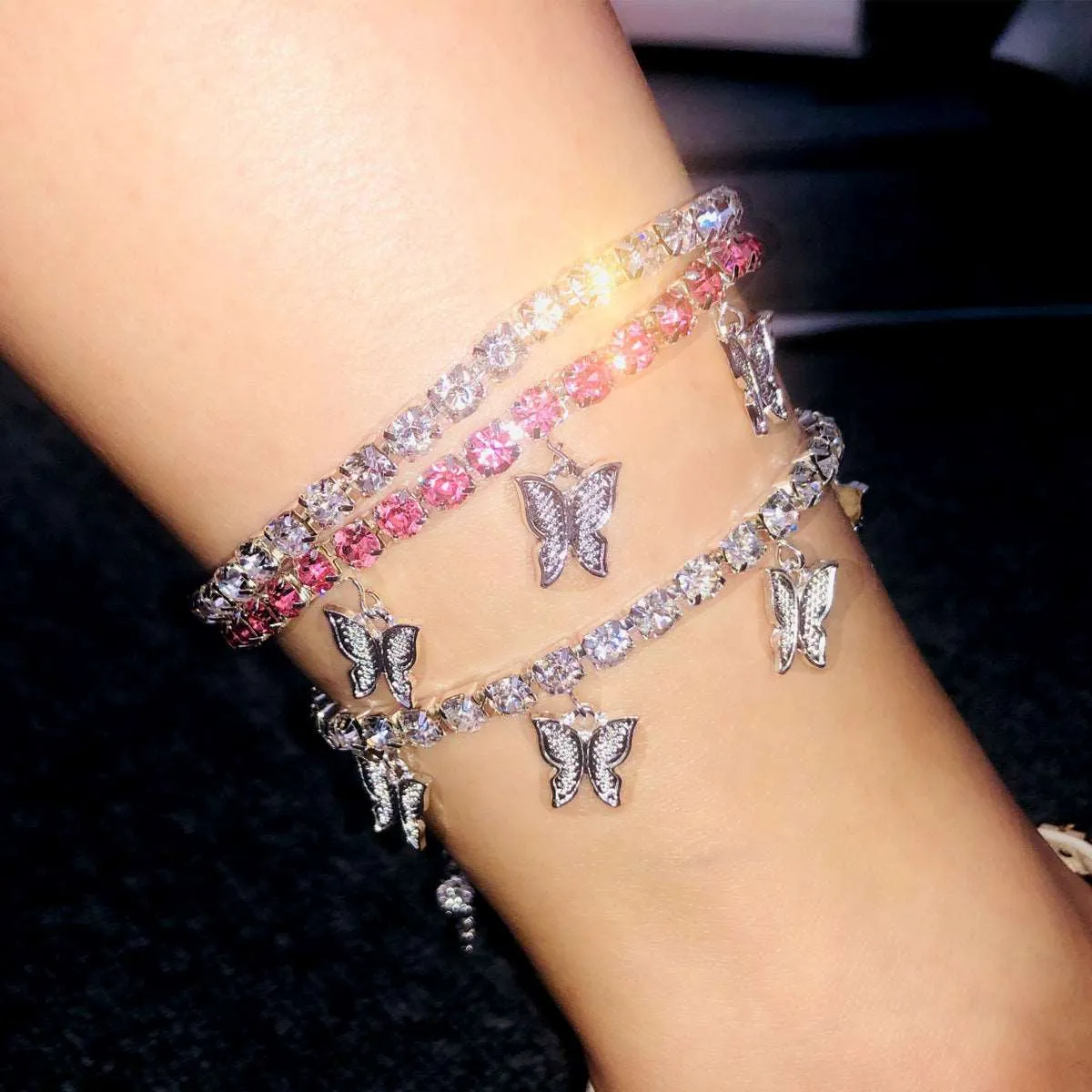 Butterfly Pendant Anklet