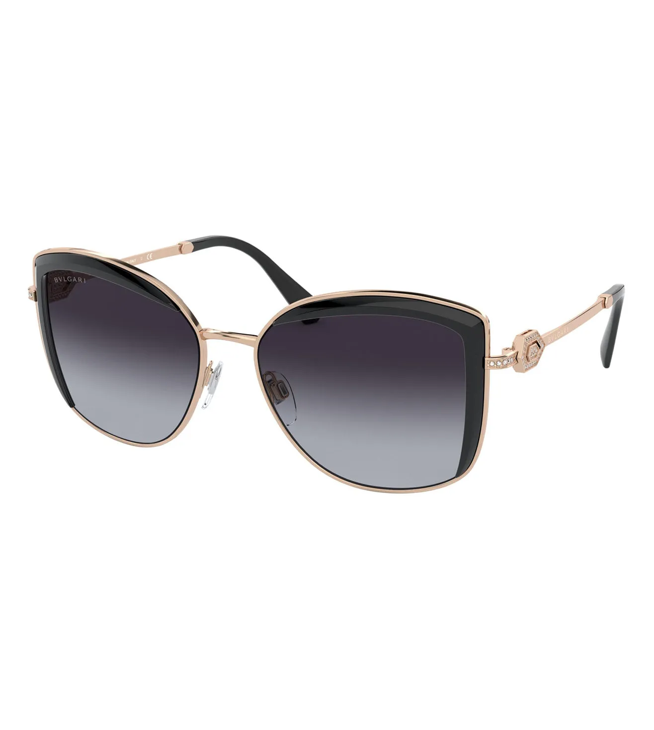 Bvlgari Women's Grey Butterfly Sunglasses