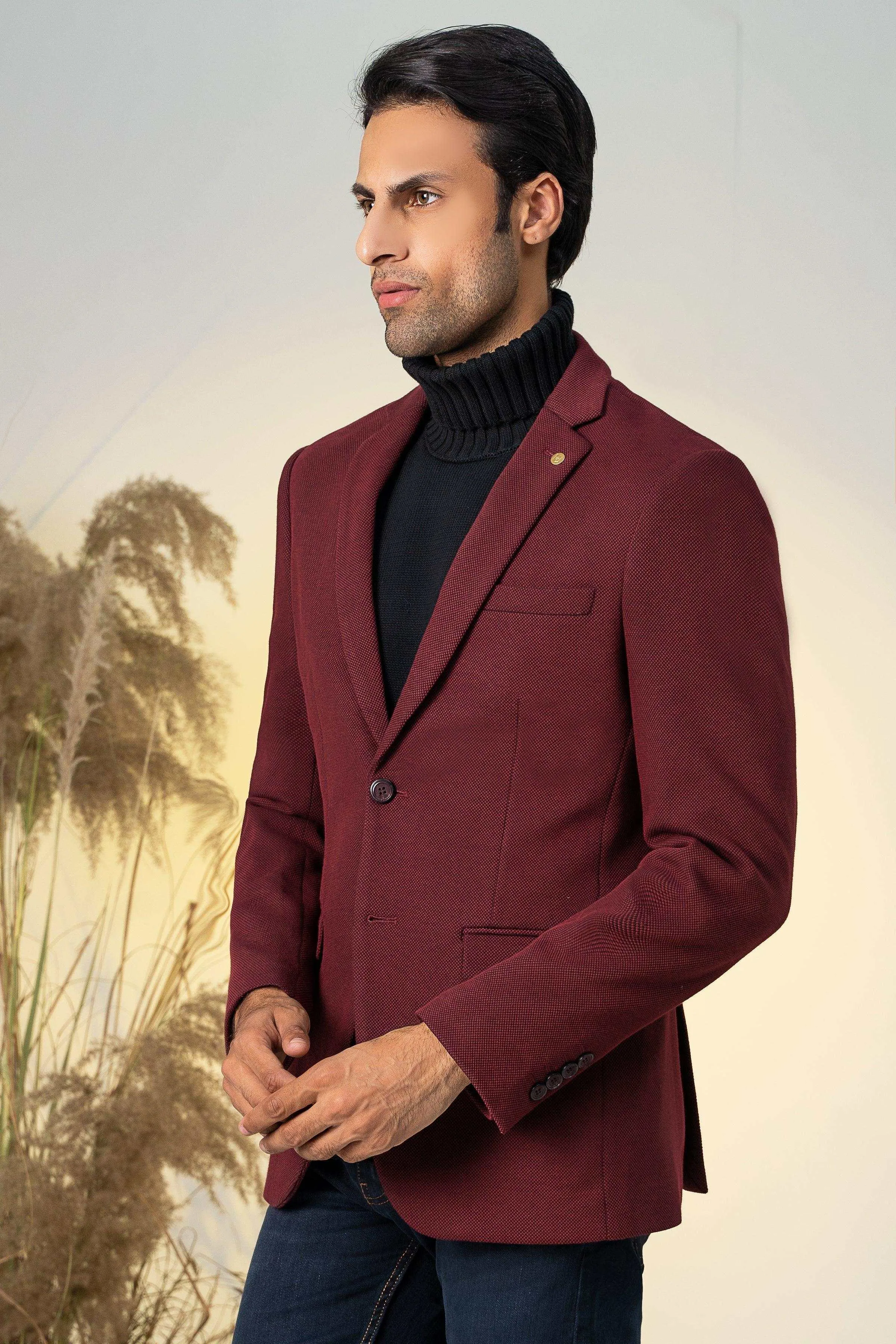 CASUAL COAT MAROON