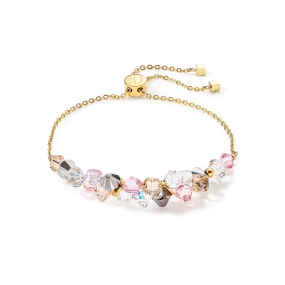 Dancing Crystals bracelet gold light rose