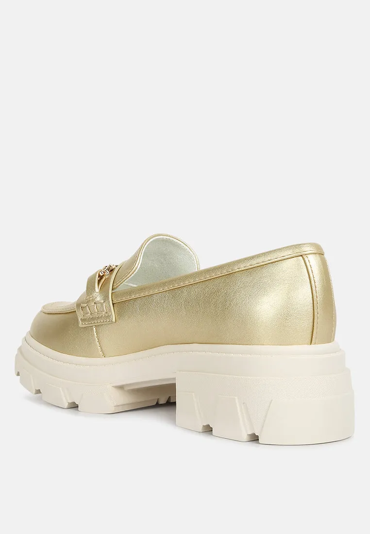 Darlina Metallic Platform Loafers