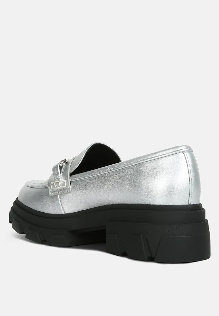 Darlina Metallic Platform Loafers