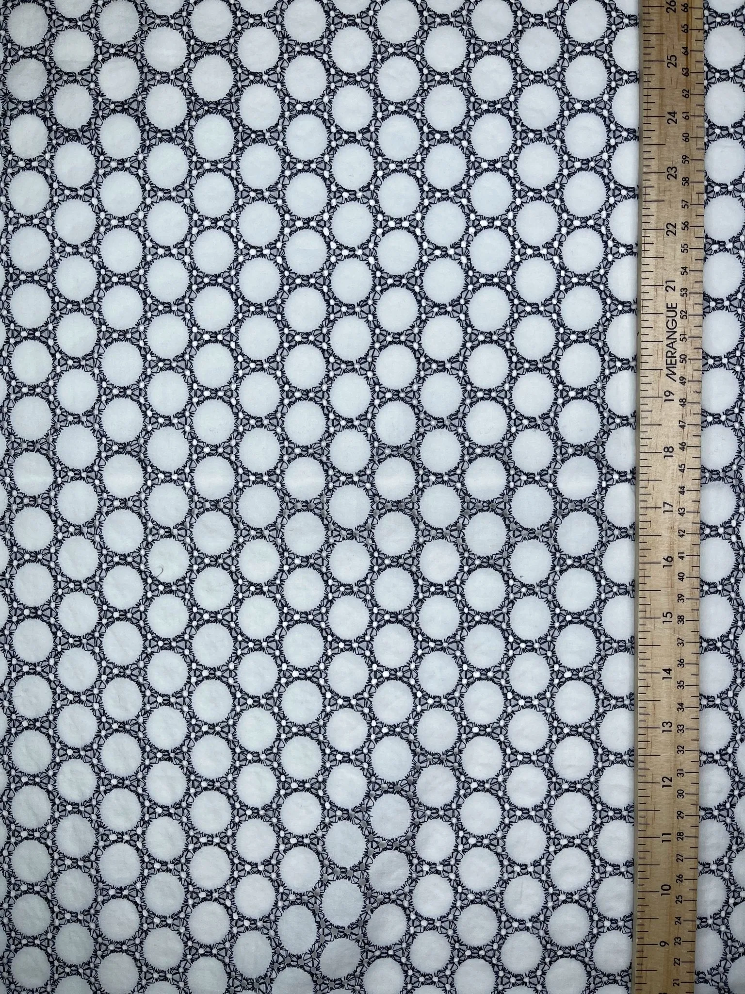 Eyelet cotton embroidered fabric