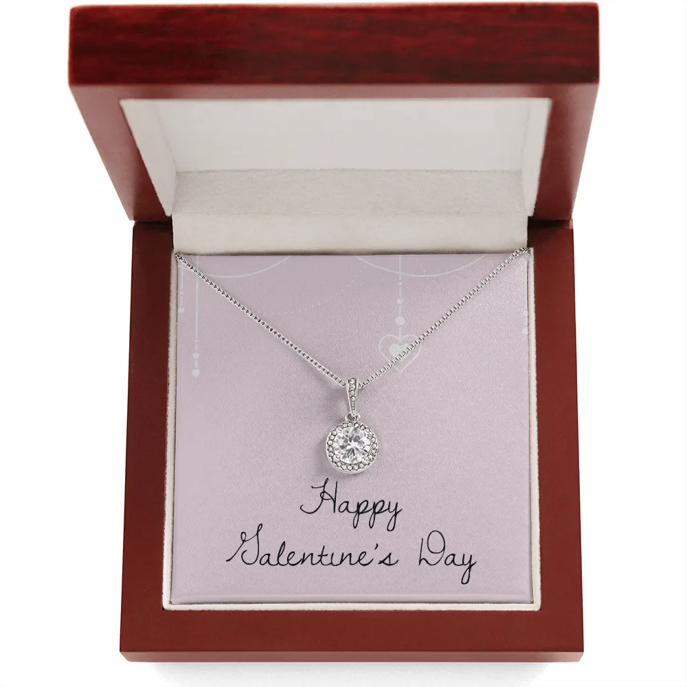 Happy Valentine's Day Eternal Heart Necklace