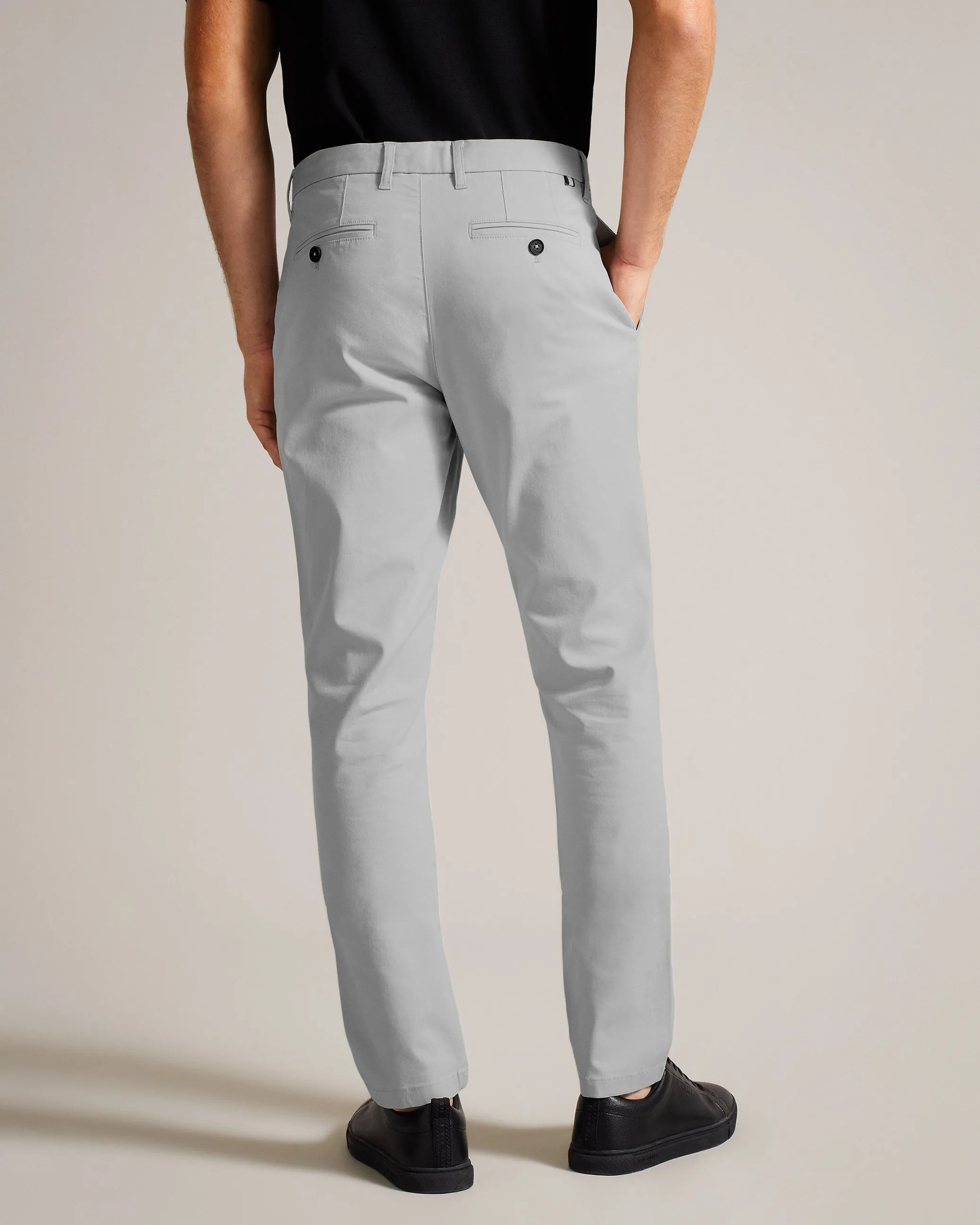 Haydae Slim Fit Textured Chino Trouser Lt-Grey