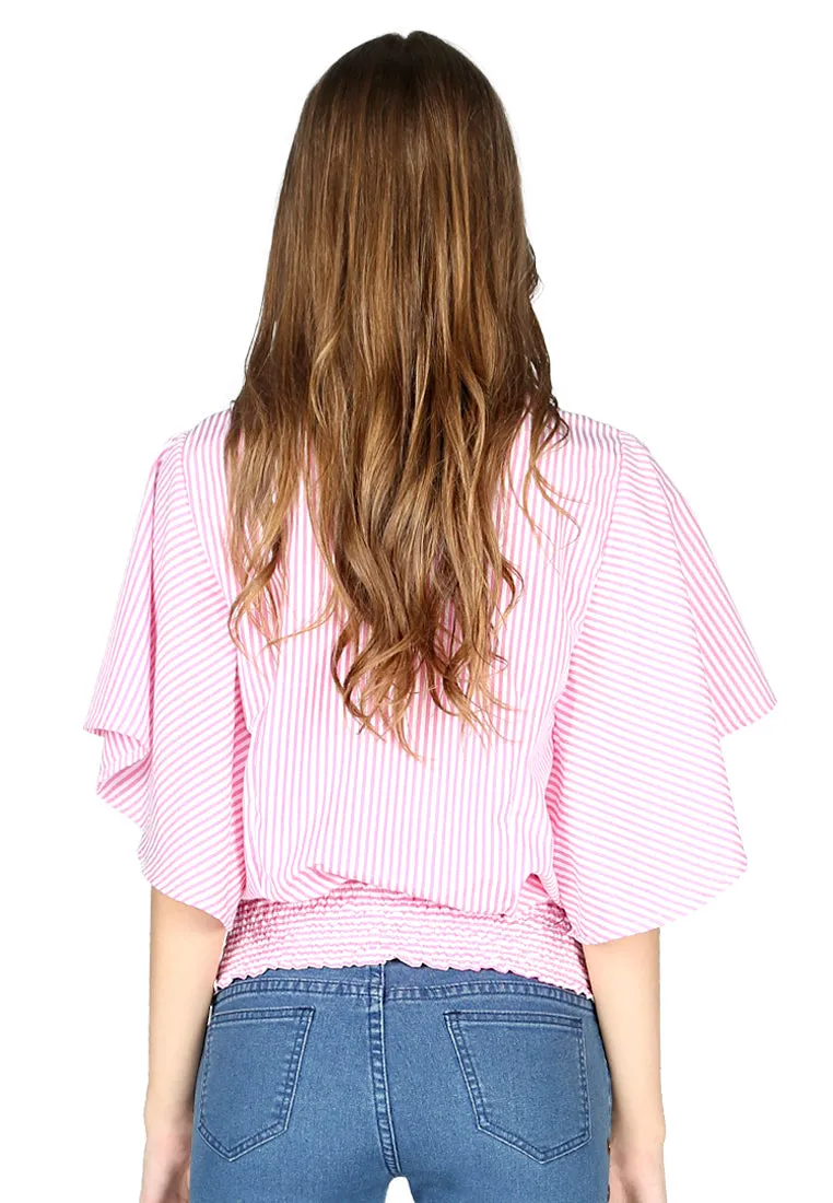 high neck batwing top