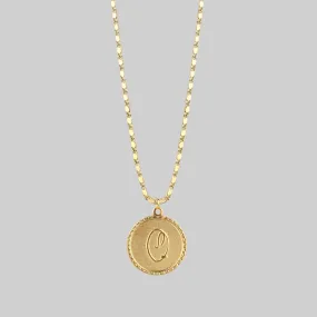 Initial Medallion Gold Necklace (N - Z)