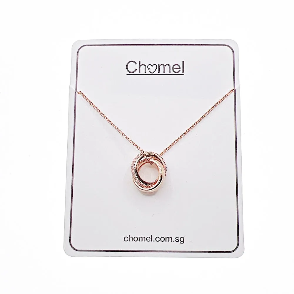 Interlocking Ring Cubic Zirconia Necklace