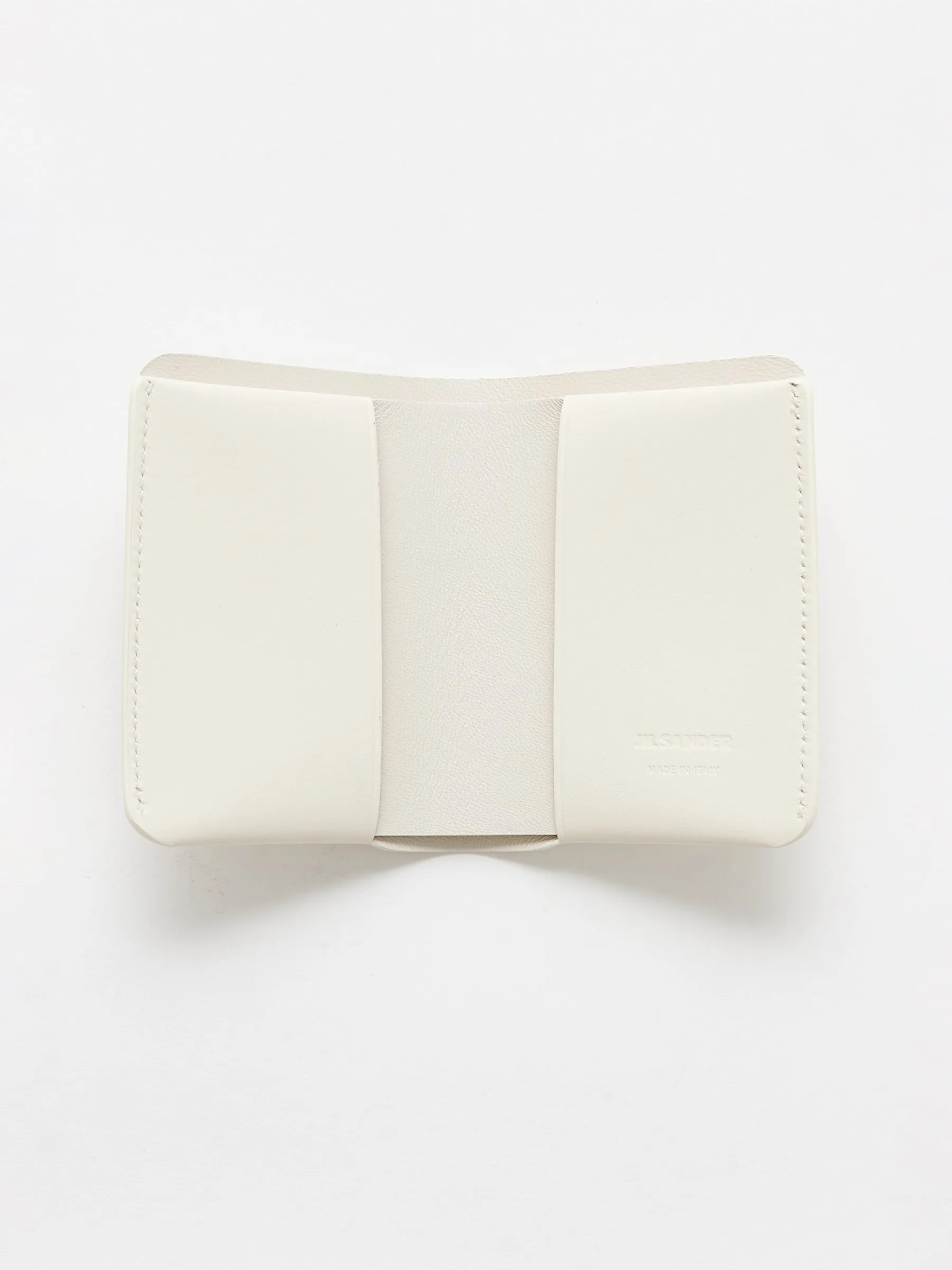 Jil Sander Double Card Wallet Eggshell