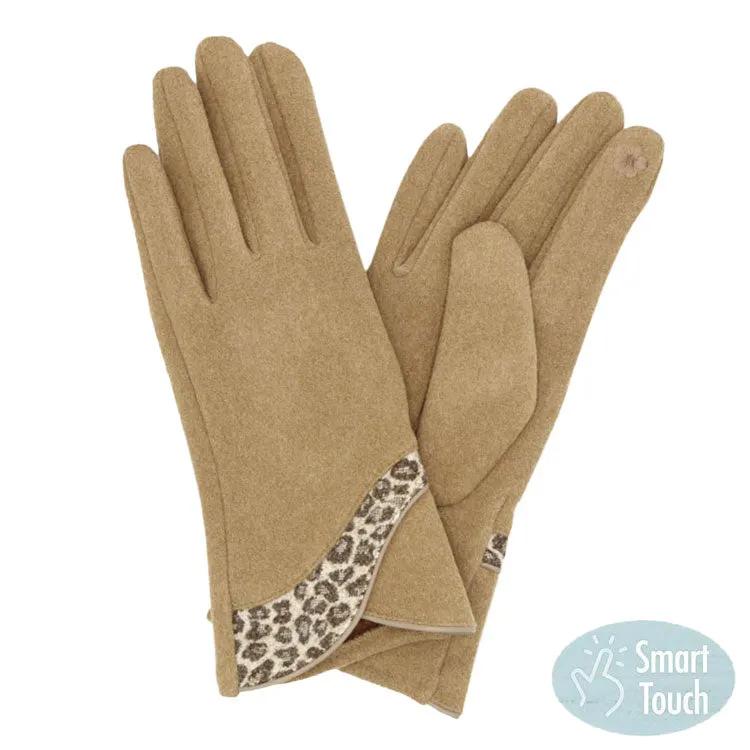 Leopard Print Smart Gloves