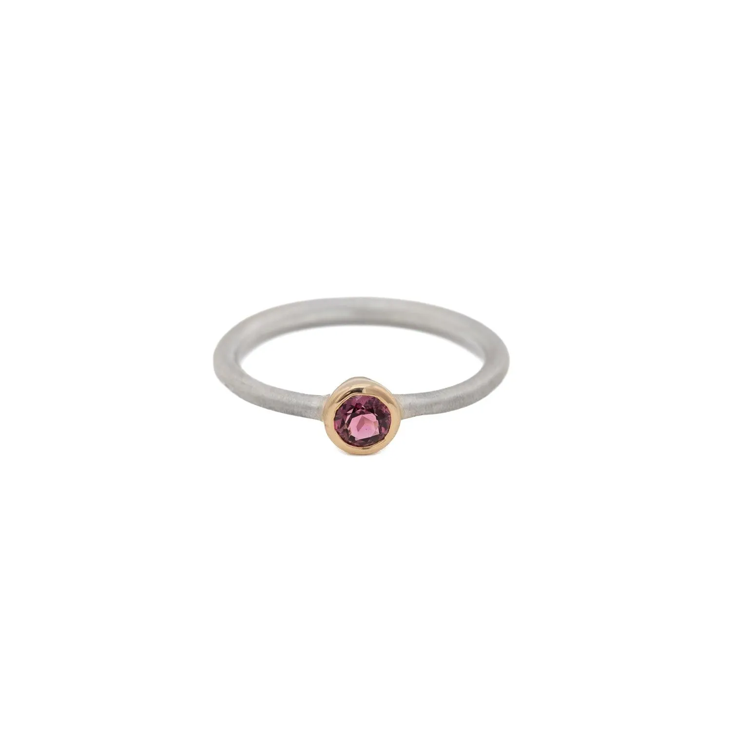 Light Red Spinel stacker ring