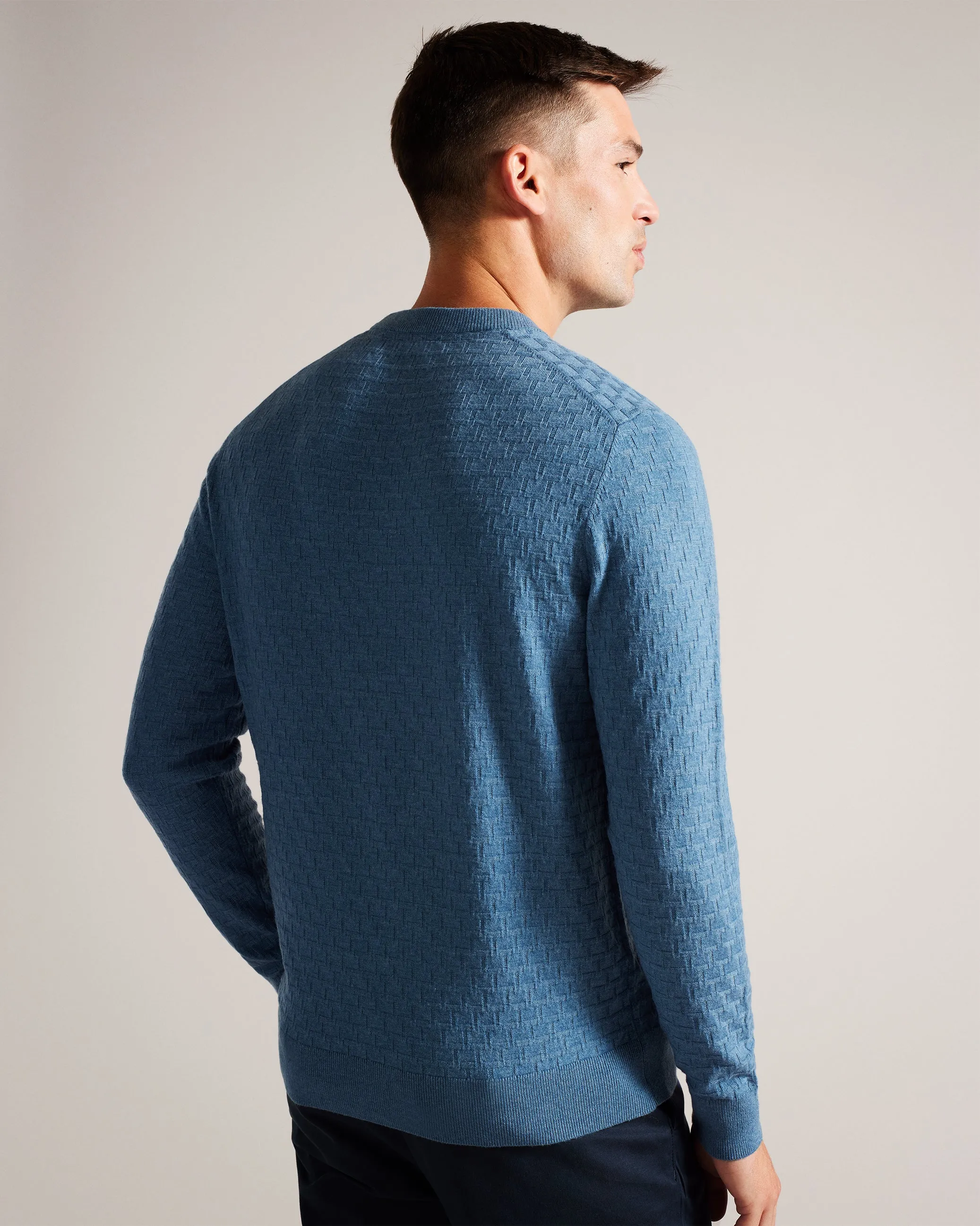 Loung Long Sleeve T Knit Jumper Blue