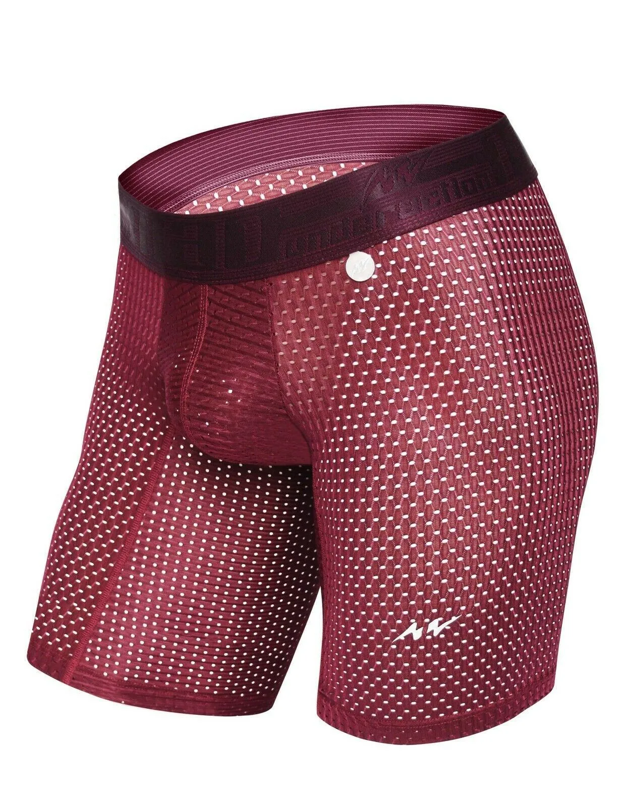 MAO Sport Compression Boxer Short Mid-Cut Underwear Burgundy 1113.5 15