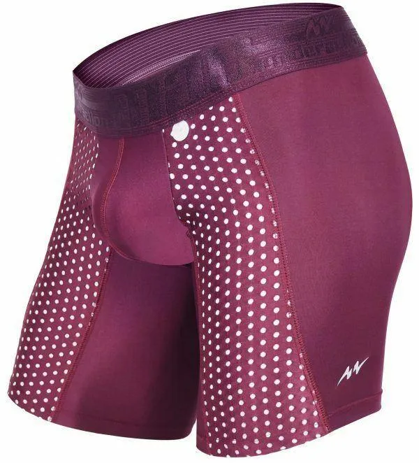 MAO USA Sport Boxer Compression Shorts Burgundy 1111.1 4