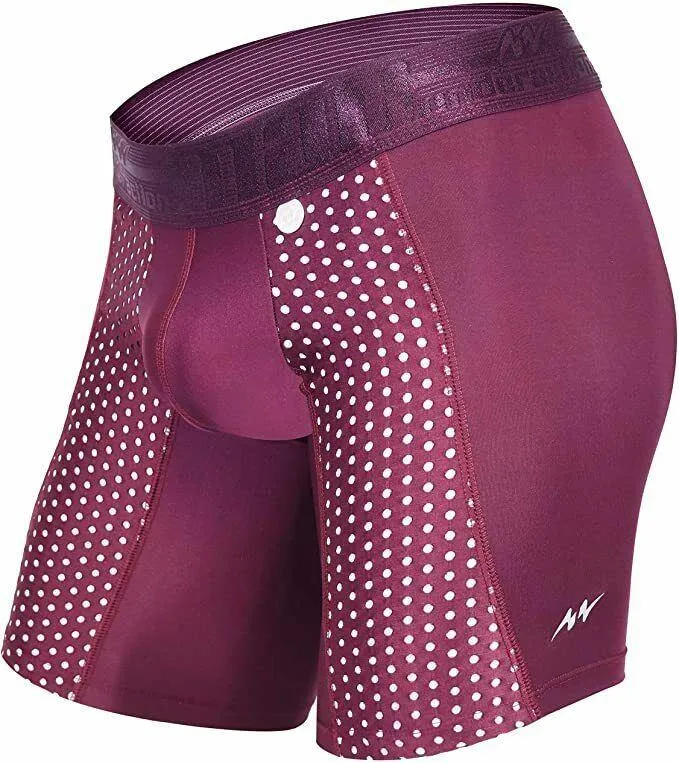 MAO USA Sport Boxer Compression Shorts Burgundy 1111.1 4