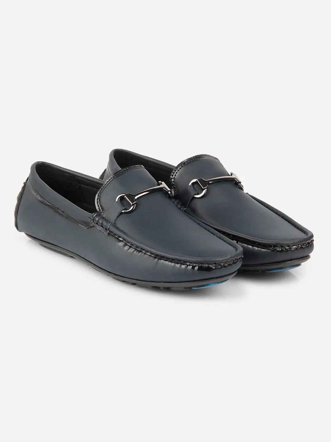 Men's Navy Saddle Trim Loafer (IX4103)