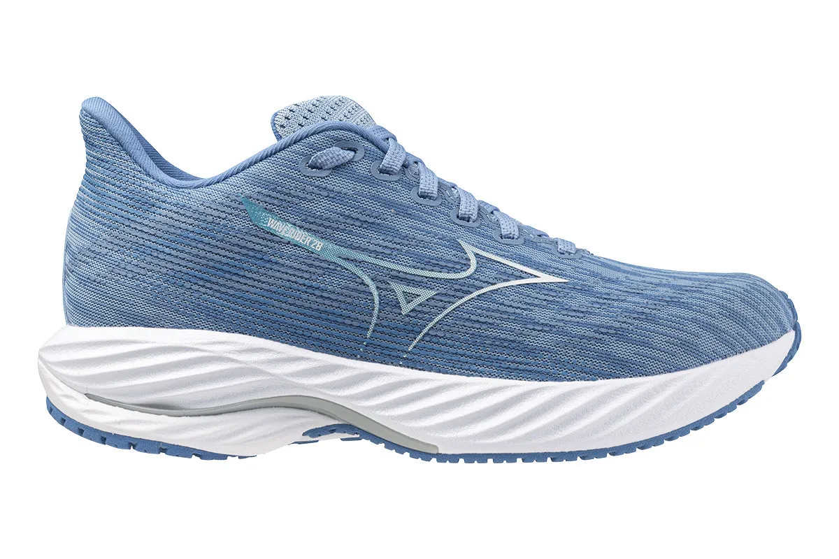 Mizuno Wave Rider 28 D Glacier Lake/White/Parisian Blue Womens