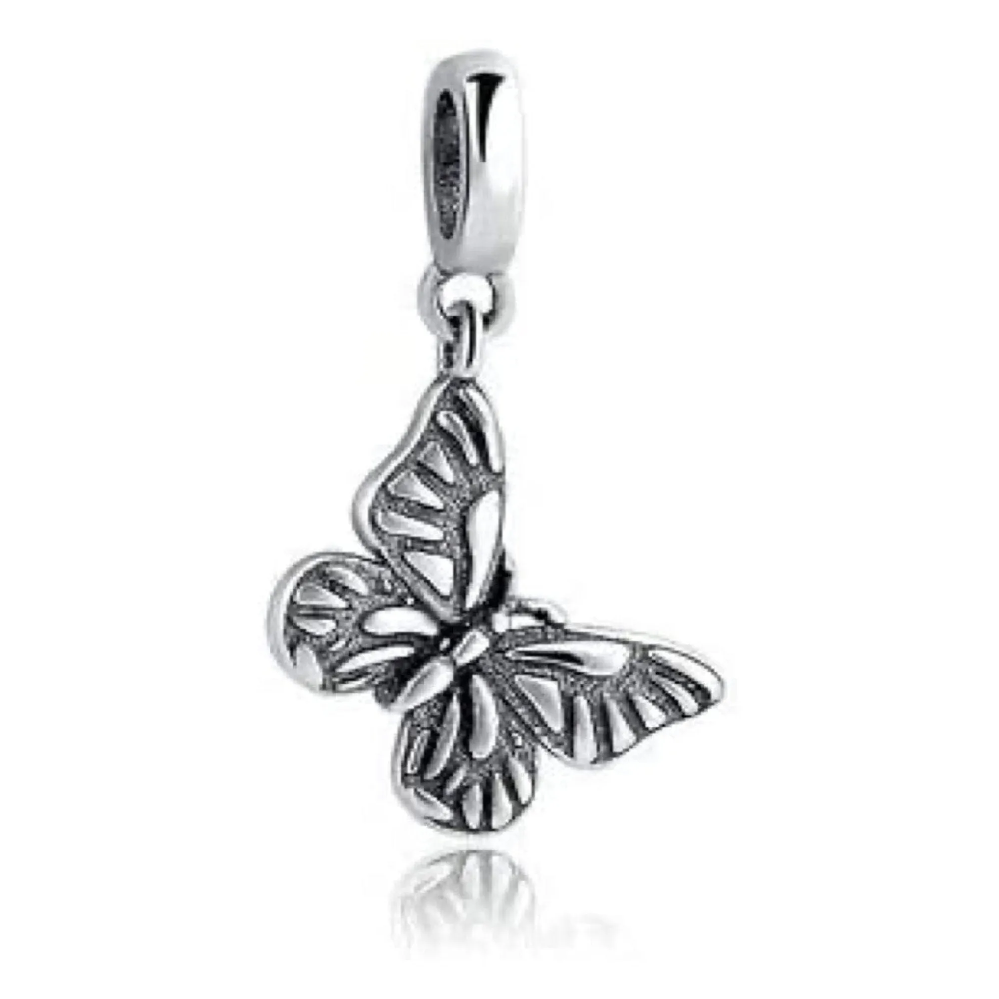 Monarch Butterfly Dangle Pendant Bead Charm