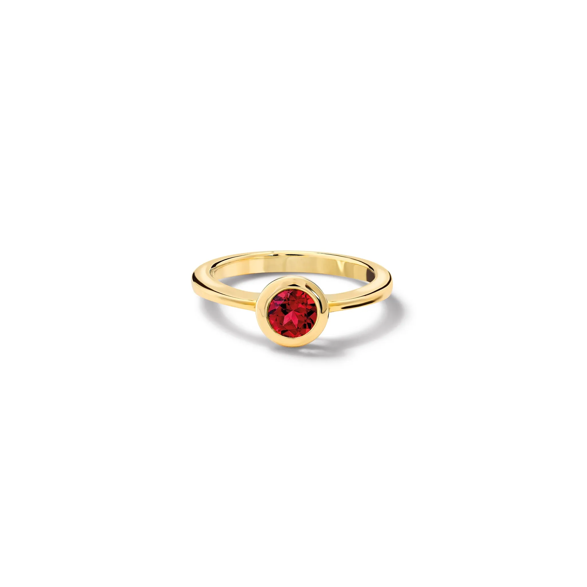 Nicole Ring Yellow Gold - Garnet