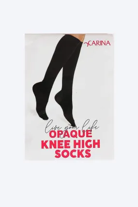 Opaque Knee High Socks