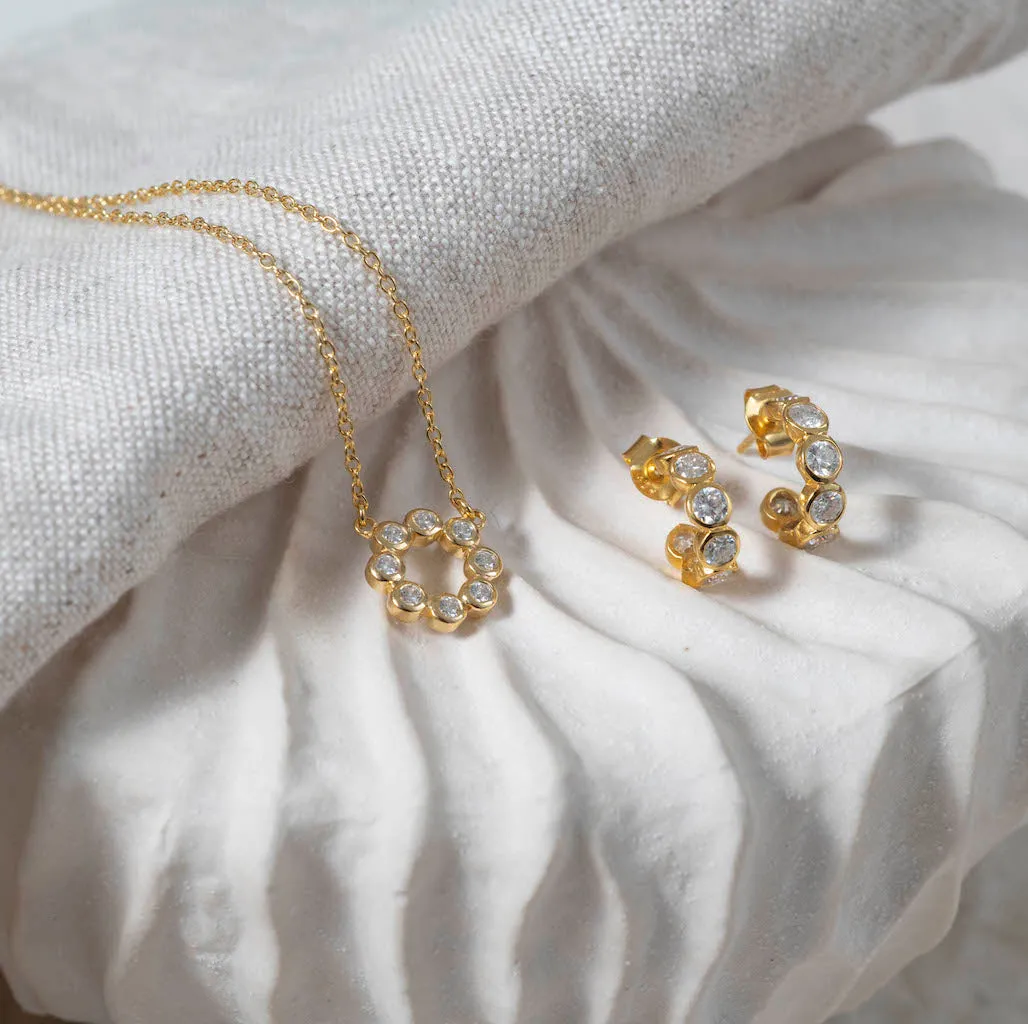 Ortigia Mini Moissanite & Gold Vermeil Necklace