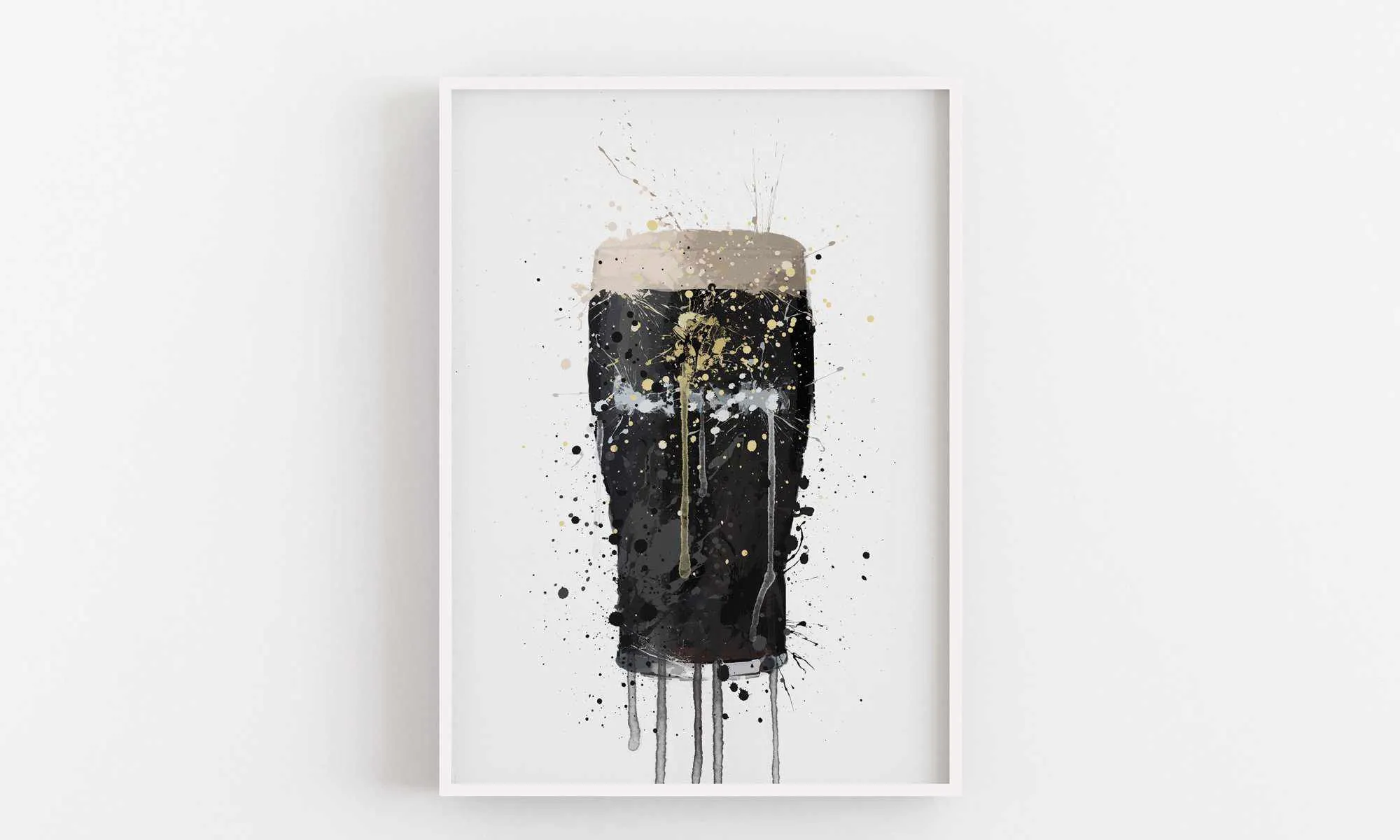 Pint Glass Wall Art Print 'Stout Pout'