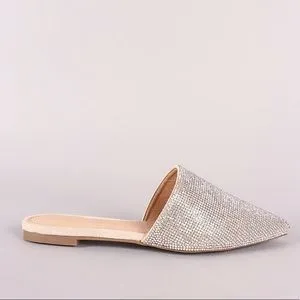 Raena Pointy Toe Flats - Nude