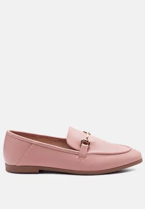 Raire Foldable Faux Leather Loafer Flats