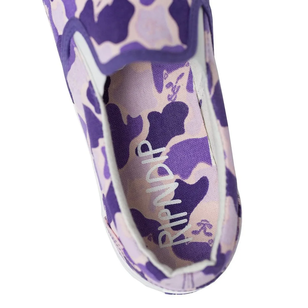 Ripndip Purple Camo Slip Ons