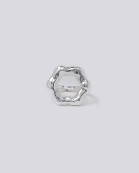 Silver Round Wave Ring