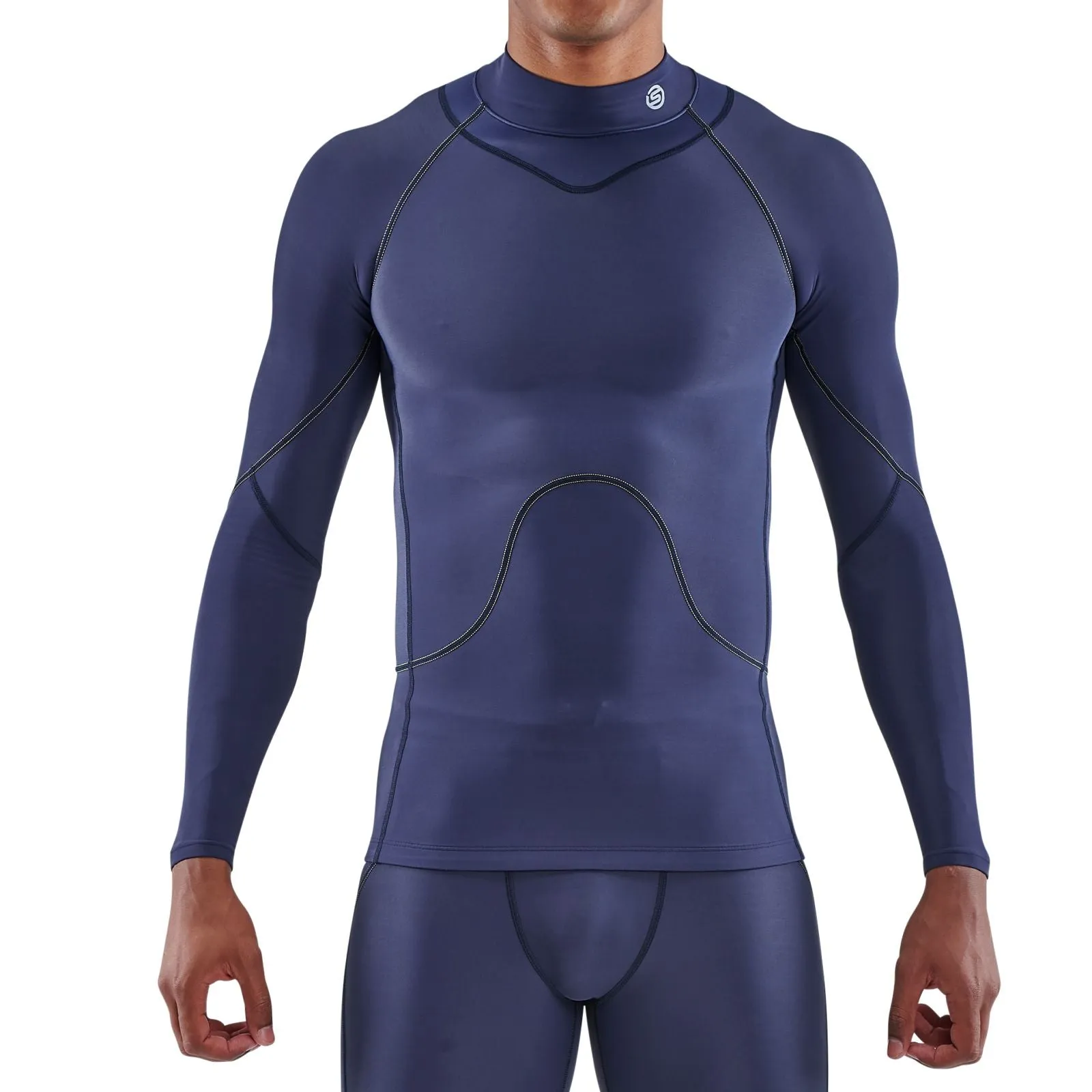 SKINS SERIES-3 MEN'S THERMAL LONG SLEEVE TOP NAVY BLUE