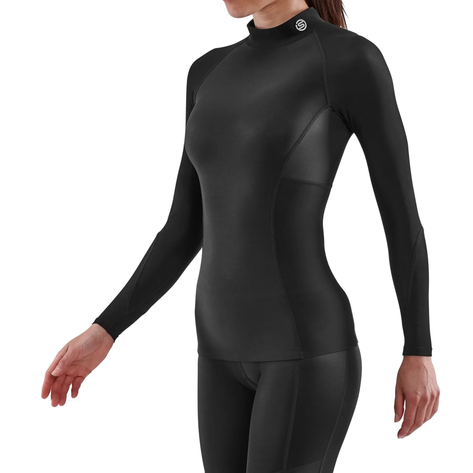 SKINS SERIES-3 WOMEN'S THERMAL LONG SLEEVE TOP BLACK