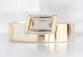 The Cigar Band with a .89ct Geometric Champagne Diamond