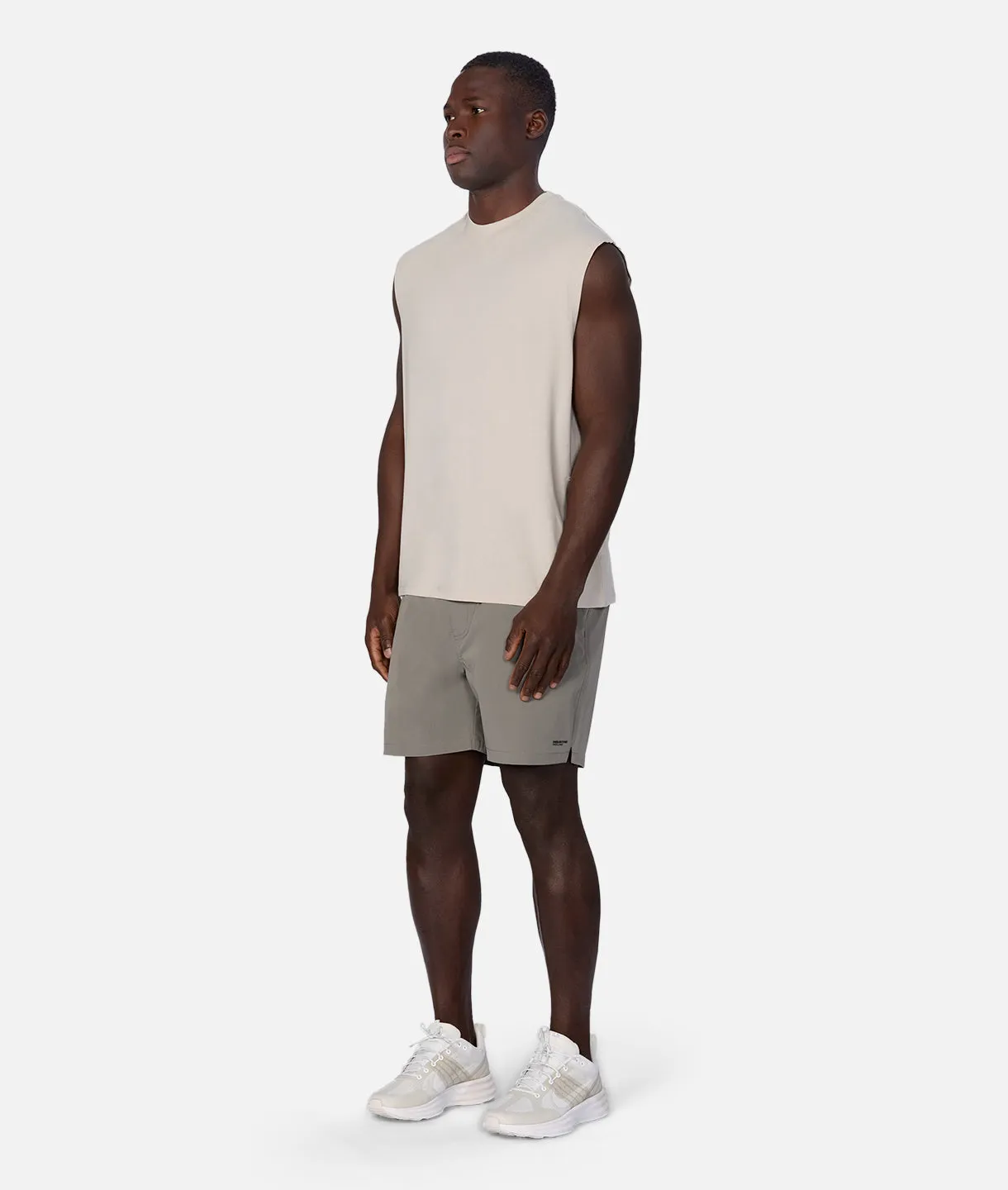 The Freeman Sleeveless Tee - Stone